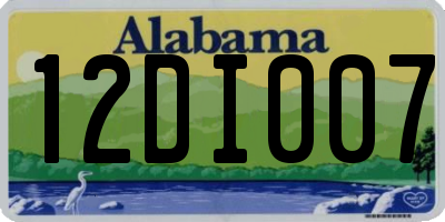 AL license plate 12DI007