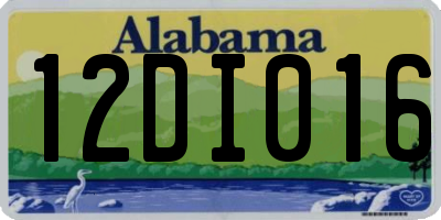 AL license plate 12DI016