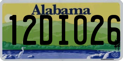 AL license plate 12DI026