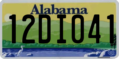 AL license plate 12DI041
