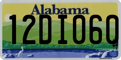 AL license plate 12DI060