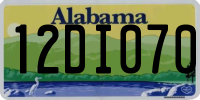 AL license plate 12DI070