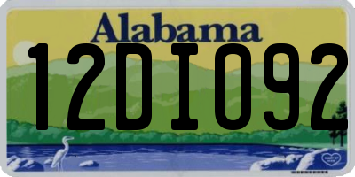 AL license plate 12DI092