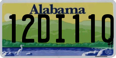 AL license plate 12DI110