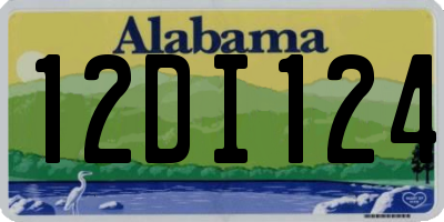AL license plate 12DI124