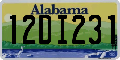 AL license plate 12DI231
