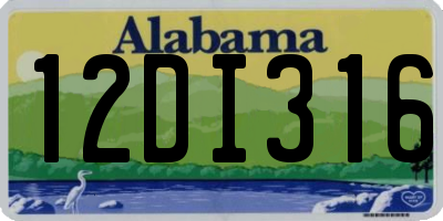 AL license plate 12DI316