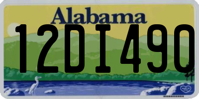 AL license plate 12DI490