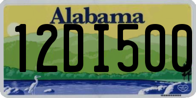 AL license plate 12DI500