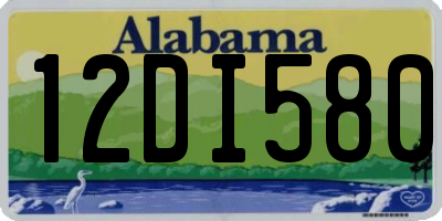 AL license plate 12DI580