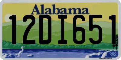 AL license plate 12DI651