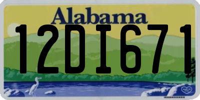 AL license plate 12DI671
