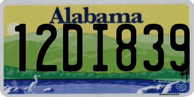 AL license plate 12DI839