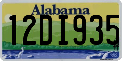 AL license plate 12DI935