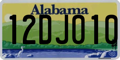 AL license plate 12DJ010