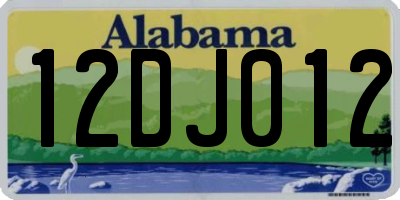 AL license plate 12DJ012
