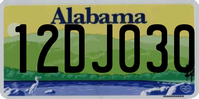 AL license plate 12DJ030