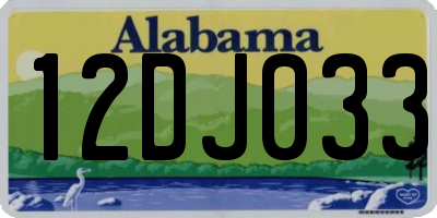 AL license plate 12DJ033