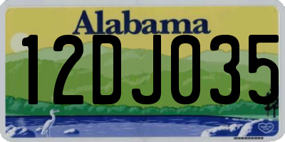 AL license plate 12DJ035