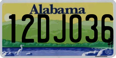 AL license plate 12DJ036