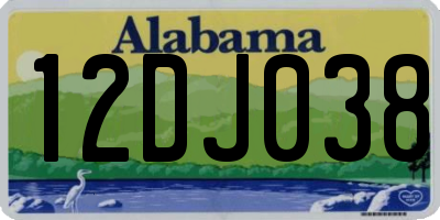 AL license plate 12DJ038