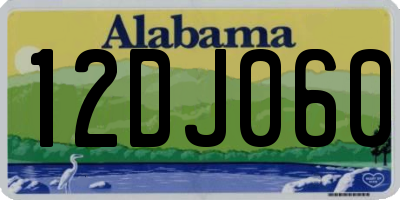 AL license plate 12DJ060