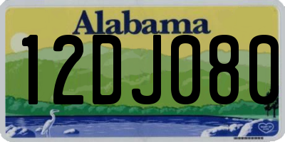 AL license plate 12DJ080