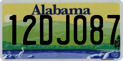 AL license plate 12DJ087