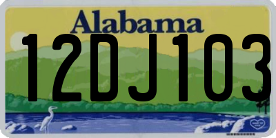 AL license plate 12DJ103