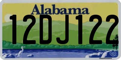 AL license plate 12DJ122