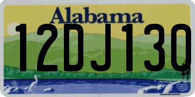 AL license plate 12DJ130