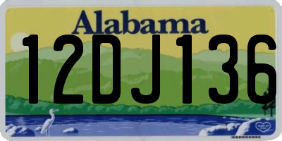 AL license plate 12DJ136