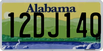 AL license plate 12DJ140