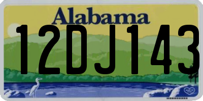 AL license plate 12DJ143