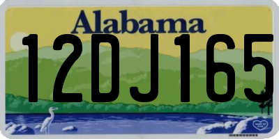 AL license plate 12DJ165