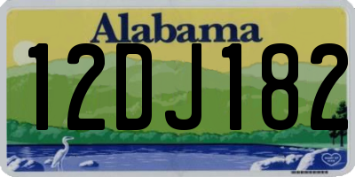 AL license plate 12DJ182