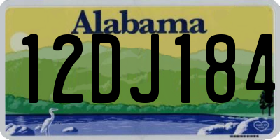AL license plate 12DJ184