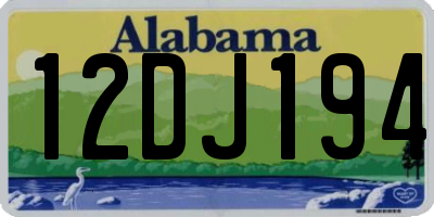 AL license plate 12DJ194