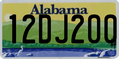 AL license plate 12DJ200