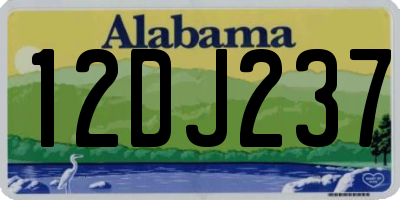 AL license plate 12DJ237