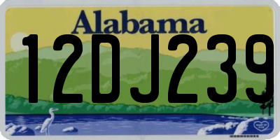 AL license plate 12DJ239