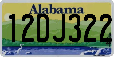 AL license plate 12DJ322