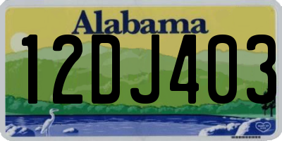 AL license plate 12DJ403