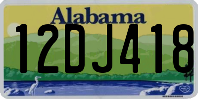 AL license plate 12DJ418