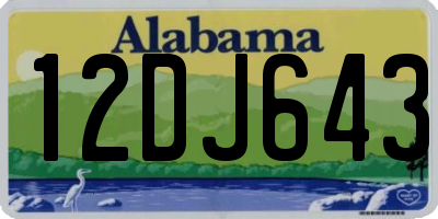 AL license plate 12DJ643