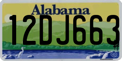 AL license plate 12DJ663