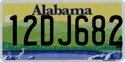 AL license plate 12DJ682