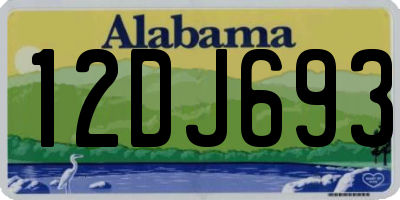 AL license plate 12DJ693