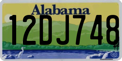 AL license plate 12DJ748