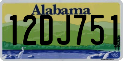AL license plate 12DJ751